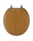 TOILET SEAT NATL OAK FNSH 17IN