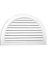 22"X34" HALF RD GABLE VENT WHT