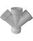 WYE DWV HUB DOUBLE 3 IN