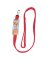 LEASH DOUBLE NYLON RED 1INX6FT