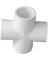 LASCO 420005BC Pipe Cross, 1/2 in, Slip, PVC, White, SCH 40 Schedule