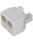 ADAPTER PHONE OUTLET 2-WAY WHT