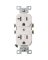 Eaton Wiring Devices 877W-BOX Duplex Receptacle, 20 A, 2-Pole, White