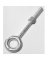 EYE BOLT W/NUT 1/2X6IN GALV