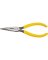 KLEIN TOOLS D203-6 Nose Plier, 6-5/8 in OAL, 2 in Jaw Opening, Yellow Handle, Dipped Handle, 11/16 i