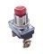 SWITCH PSHBTN SLVR/RED 3A 120V