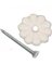 BUTTON ROSETTE W/SCRW W PACK/6