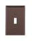 SWITCH PLATE 1GANG BROWN TGL MID