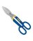 IRWIN 22010 Tinner Snip, 2 in Length of Cut, Steel Blade, Blue Handle, 10 in