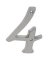 4" Nickel House Number "4"