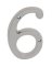 4" Nickel House Number "6"