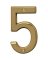 HY-KO Prestige Series BR-42PB/5 House Number, Character: 5, 4 in H