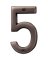 HY-KO Prestige Series BR-42OWB/5 House Number, Character: 5, 4 in H