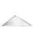 GABLE VENT 41-1/4IN WHT TRG