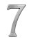 4" METAL NUMBER SATIN NICKEL #7