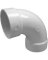 CANPLAS 192279 Long Sweep Pipe Elbow, 4 in, Hub, 90 deg Angle, PVC, White