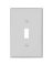 Eaton Wiring Devices PJ1W Mid-Size Wallplate, 1-Gang, Polycarbonate, White