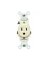 15A SINGLE OUTLET IVORY