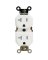 RECP TMP-R 2P 20A-125V WHT