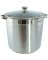 STOCK POT W/GLASS LID SS 16 QT