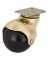 CASTER HOODED PLATE 2IN BRASS
