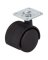 CASTER 2-WHEEL PLATE 1-5/8 BLK