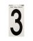 NUMBER HOUSE 3 5IN REFL BLK