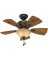 Hunter Watson Series 52090 Ceiling Fan, 5-Blade, Walnut Blade, 34 in Sweep, MDF Blade, 3-Speed, With
