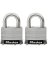 PADLOCK 2IN LAM S/S SHACKL 2PK