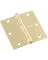 HINGE DOOR PLSH BRASS 3-1/2IN