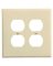 WALLPLATE RCPT LT ALMOND 2G