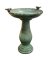 BIRDBATH 2BIRD CERAMIC TURQSE