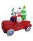 Hometown Holidays Truck Inflatable, 8 ft H, Green/Red, LED Bulb, Internal Light/Music: Internal Ligh