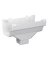 GUT-M0506-6 OUTLET END WHT 2X3