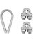 National Hardware N100-349 Cable Clamp Kit, 1/8 in Dia Cable, Stainless Steel