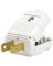 PLUG STRAIGHT 15A 125V  WHT