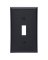WALLPLATE TOGGLE 1G BLACK