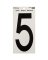 NUMBER HOUSE 5 5IN REFL BLK