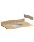 Vanity Top Oval 37"x22" Beige