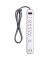 6 OUTLET 2 USB 4' SURGE PROTECT