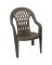 RESIN LATTICE HIGH-BK CHAIR BRN
