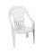 RESIN LATTICE HIGH-BK CHAIR WHTE