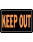 HY-KO Hy-Glo Series 807 Identification Sign, Rectangular, KEEP OUT,