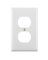 WALLPLATE RECP 1G WHT