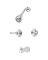 FAUCET TWO HNDL TUB/SHWR CHRM
