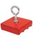 Magnet Source 07206 Retrieving Magnet, 2 in L, 2 in W, 9/16 in H, Steel