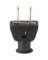 MALE PLUG:2 WIRE BLACK..1/PK