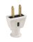 MALE PLUG:2 WIRE WHITE..1/PK