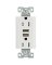 DUAL USB PORT WHITE RECEP