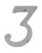 4" Nickel House Number "3"